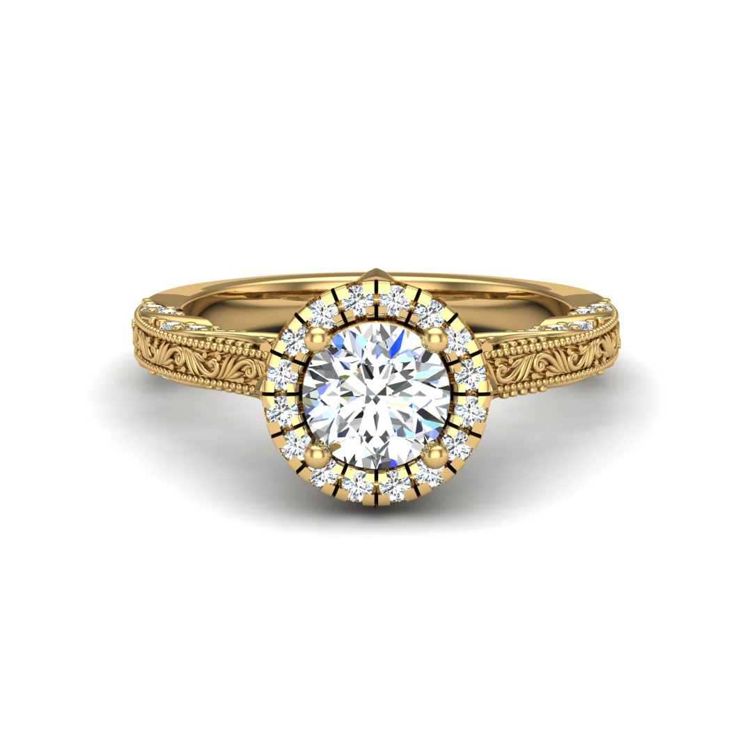 Alexandria Halo Engagement Ring